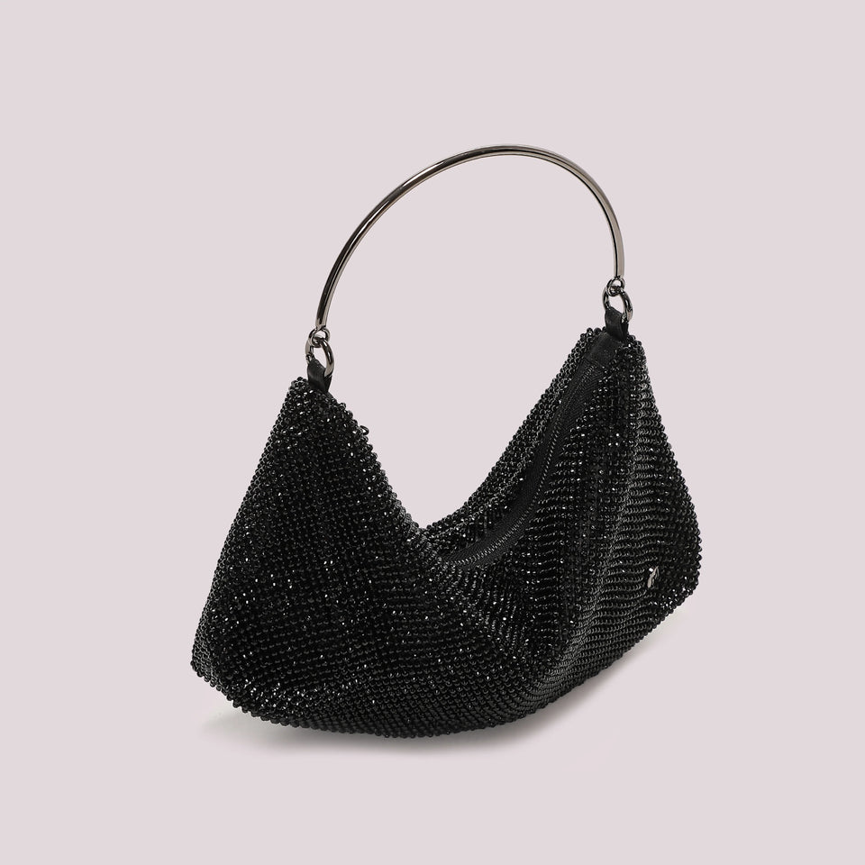POCHETTE IN RETE DI STRASS NERA - MIMI