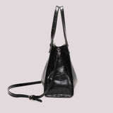 MIMÌ - BORSA SHOPPER EFFETTO COCCO NERA