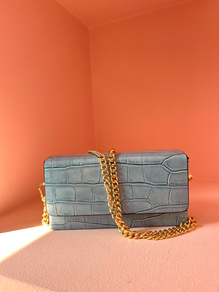 BORSA COCCO AZZURRA PASTELLO