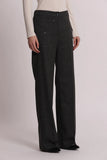 MIMÍ - PANTALONE DRITTO IN GESSATO CON MICRO PAILLETTES