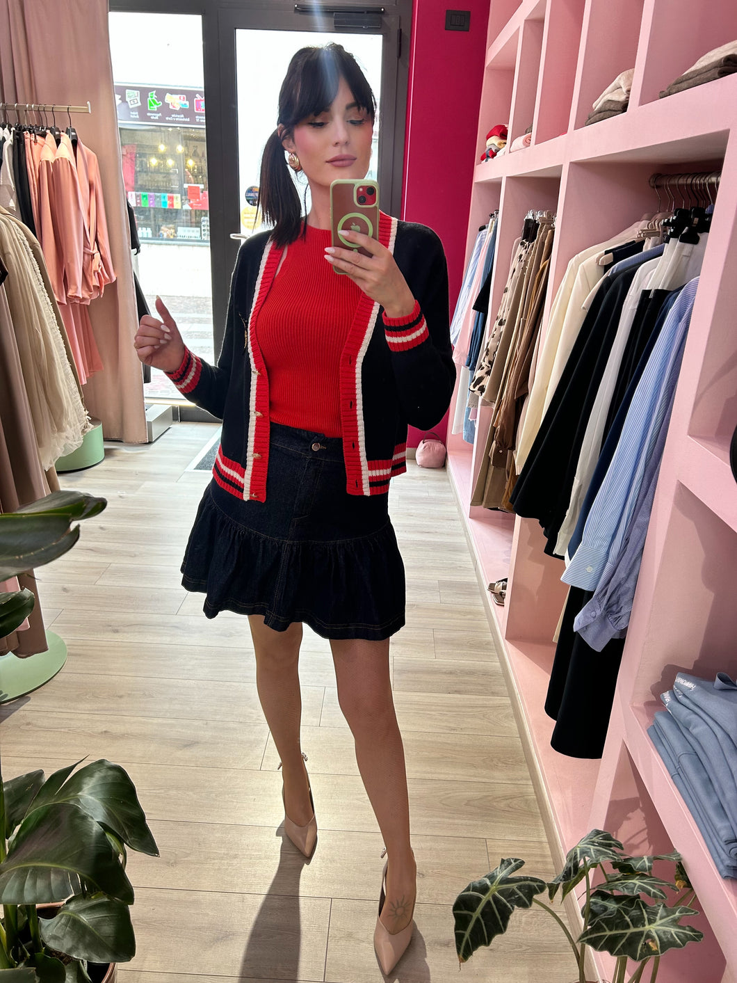 MOTEL - MINIGONNA BALZE DENIM