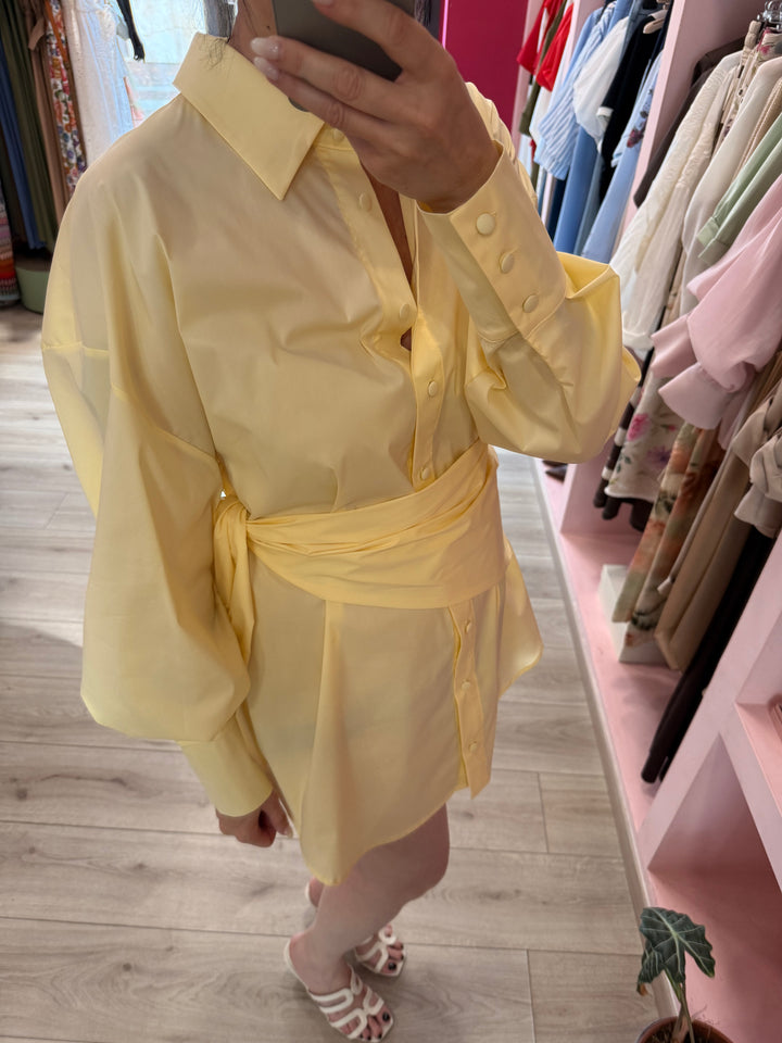 CAMICIA A MANICA LUNGA GIALLA BURRO - KOSTUM