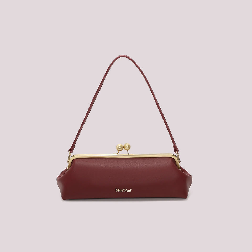 MIMÌ - BORSA CLUTCH LUNGA BURGUNDI
