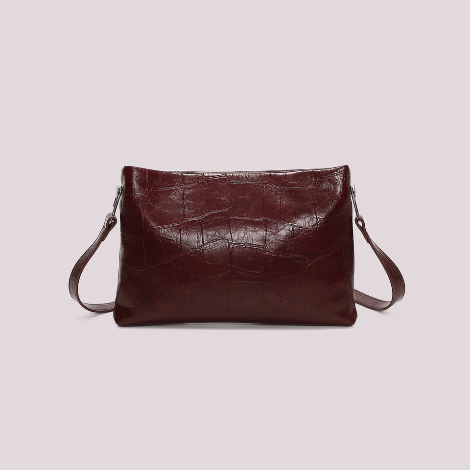 MIMÌ - BORSA BUSTA EFFETTO COCCO BURGUNDI