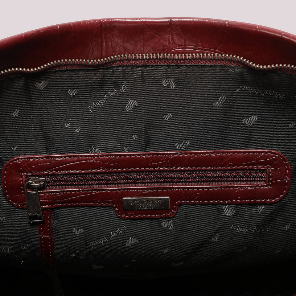 MIMÌ - BORSA A SACCA EFFETTO COCCO BURGUNDI