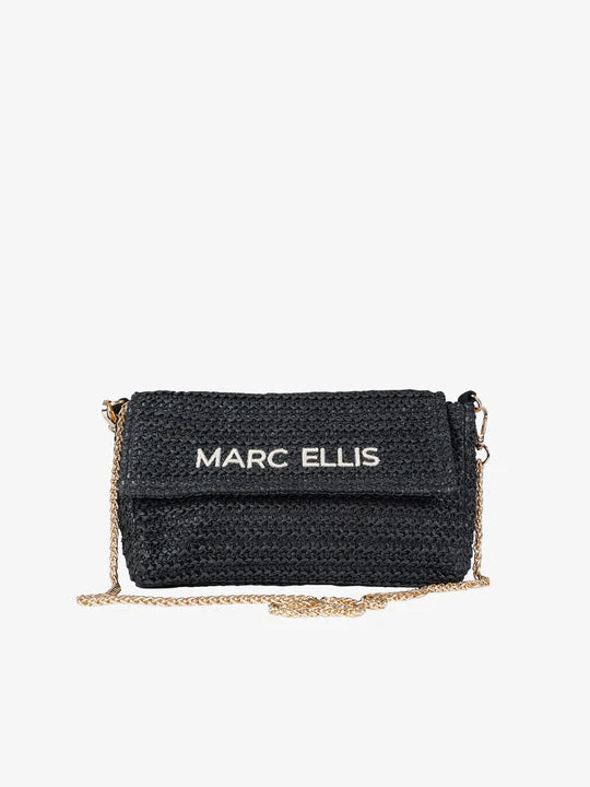 BORSA IN RAFIA BUBY ANTIGUA NERA - MARC ELLIS