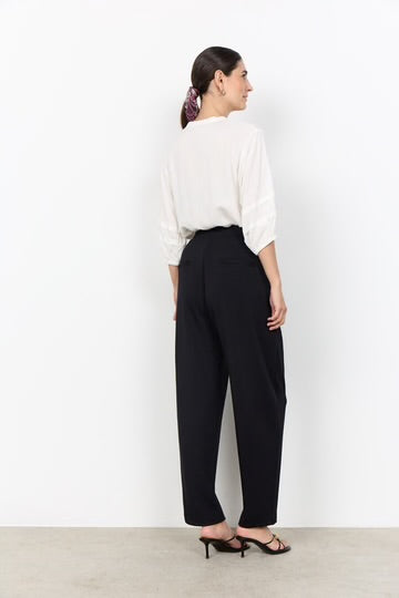S.C. - PANTALONE TUTA A OVETTO IN MODAL NERO