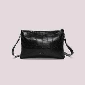 MIMÌ - BORSA A BUSTA EFFETTO COCCO NERA