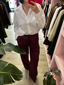 HINNOMINATE - PANTALONE IN TWILL CON COULISSE
