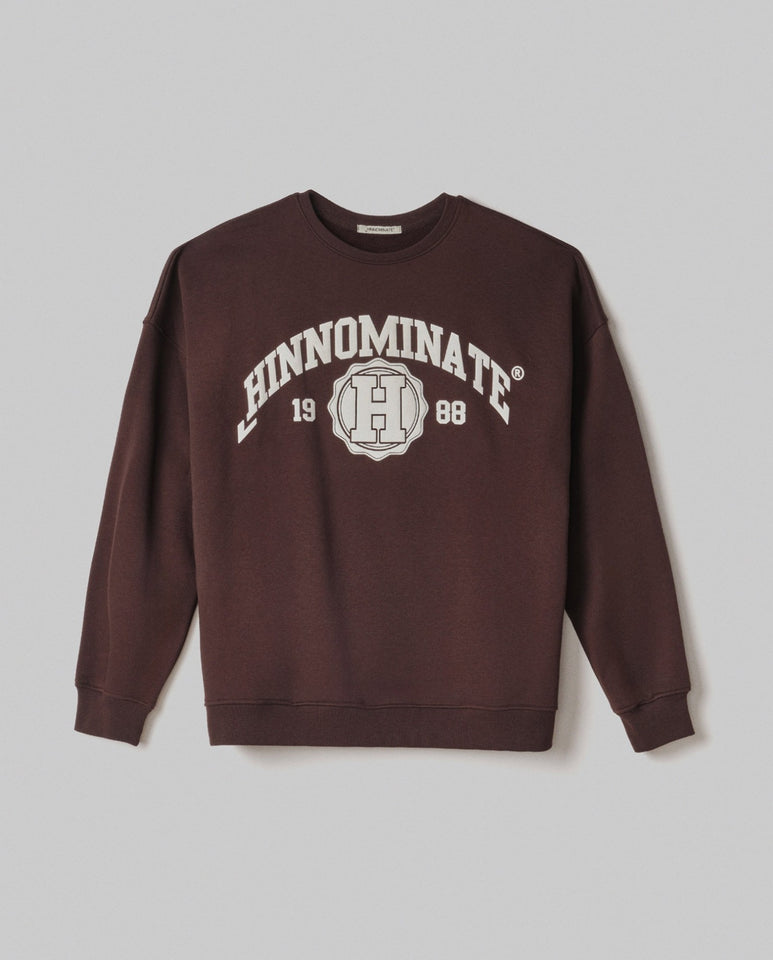 HINNOMINATE - FELPA COLLEGE CIOCCOLATO