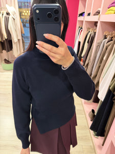 H2O - MAGLIONE MORBIDO IN VISCOSA BLU NAVY