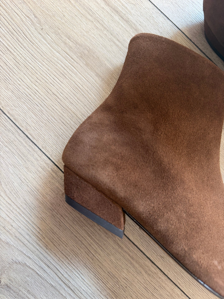 CARRANO - TRONCHETTO CUOIO E PELLE DARK BROWN