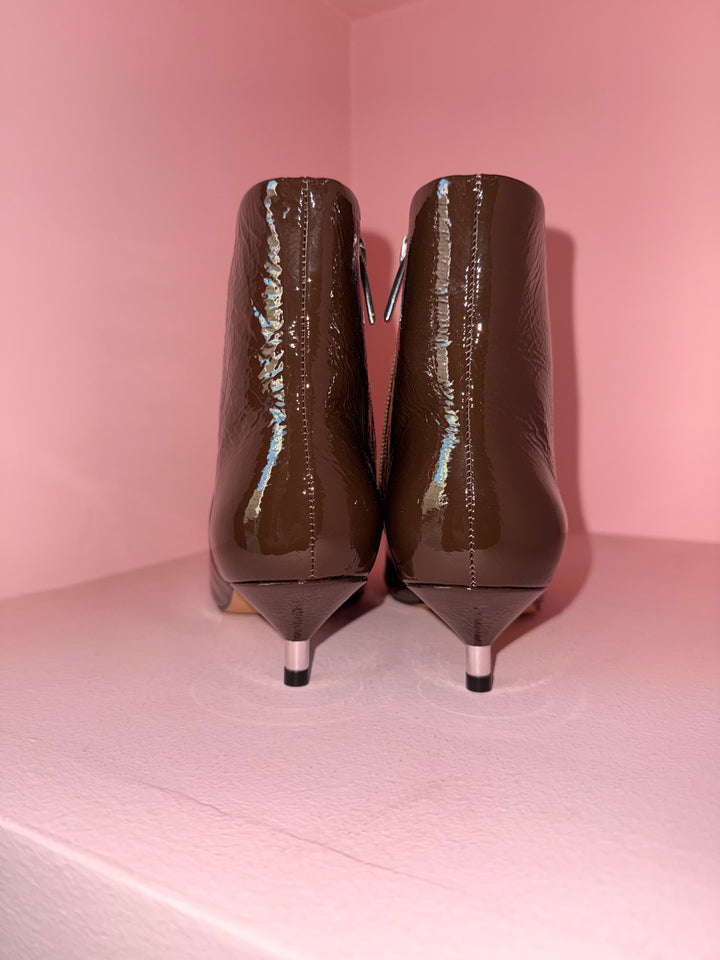 CARRANO - STIVALETTO VERNICE DARK BROWN