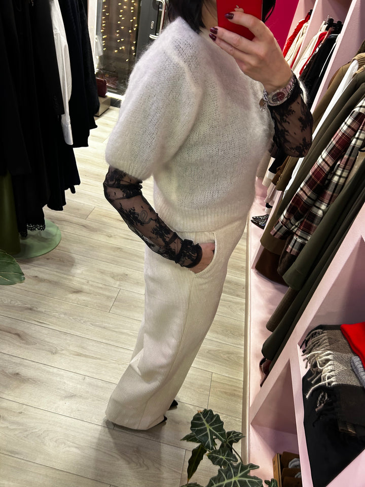 IMPERIAL - PANTALONE IN VELLUTO BURRO