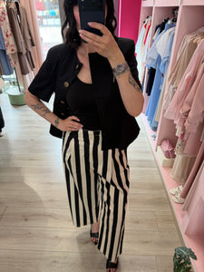 TENSIONE IN - PANTALONE COTONE A RIGHE