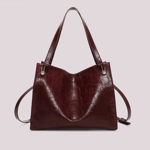 MIMÌ - BORSA SHOPPER EFFETTO COCCO BURGUNDI