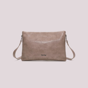 MIMÌ - BORSA A BUSTA EFFETTO COCCO TAUPE