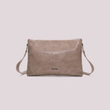 MIMÌ - BORSA A BUSTA EFFETTO COCCO TAUPE