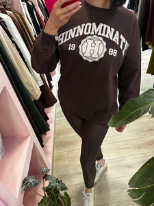 HINNOMINATE - LEGGINS IN LYCRA CIOCCOLATO