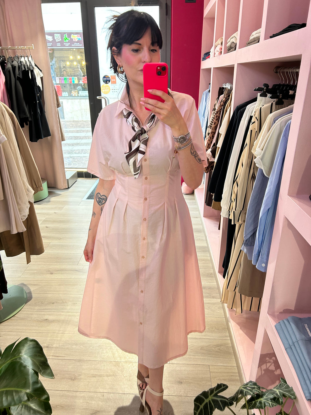 MOTEL - ABITO CHEMISIER CON FOULARD CIPRIA