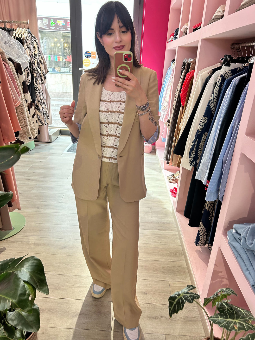 PANTALONE A PALAZZO CAMMELLO