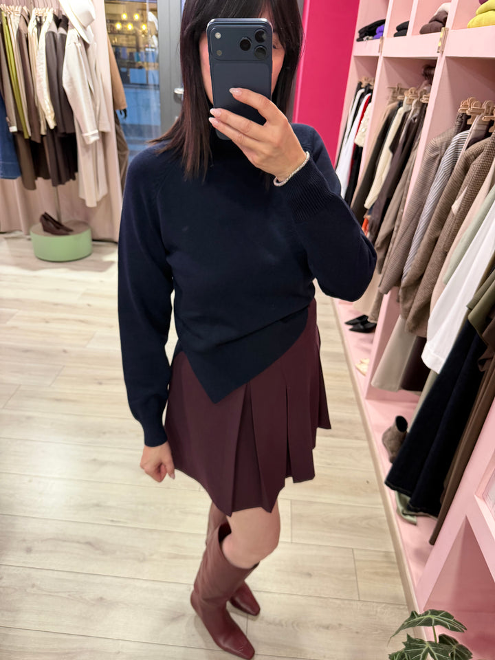 H2O - MAGLIONE MORBIDO IN VISCOSA BLU NAVY