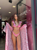 4GIVENESS - TRIANGOLO INCROCIATO CON SLIP A V ROSA