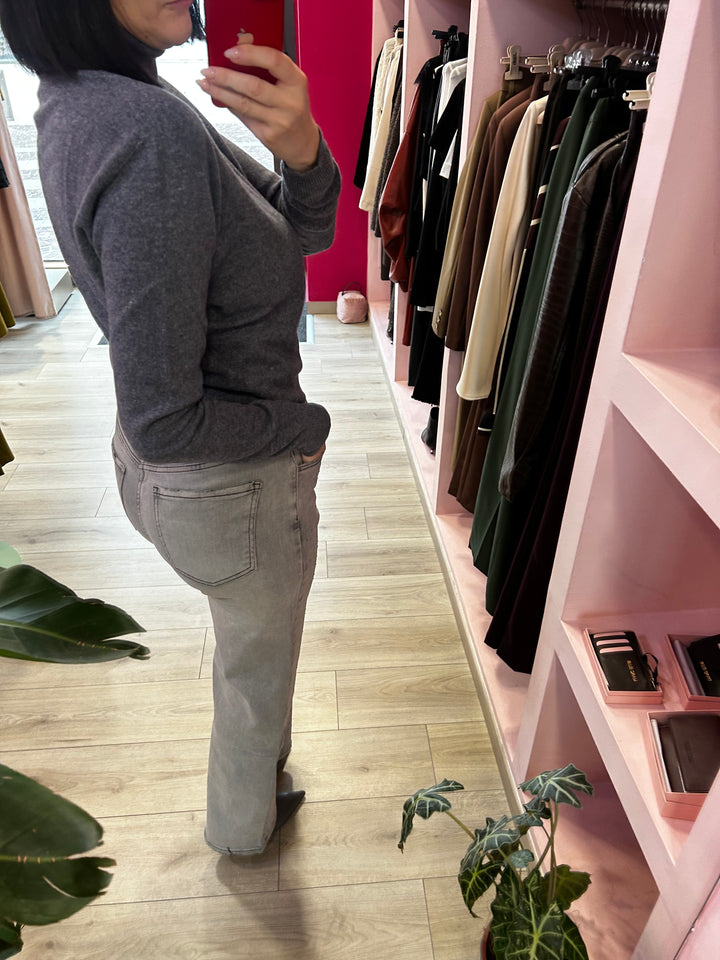 MIMÌ MUÁ - JEANS MICRO STRASS GREY
