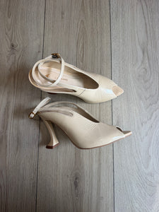 CARRANO - SLINGBACK IN PELLE PEEP-TOE