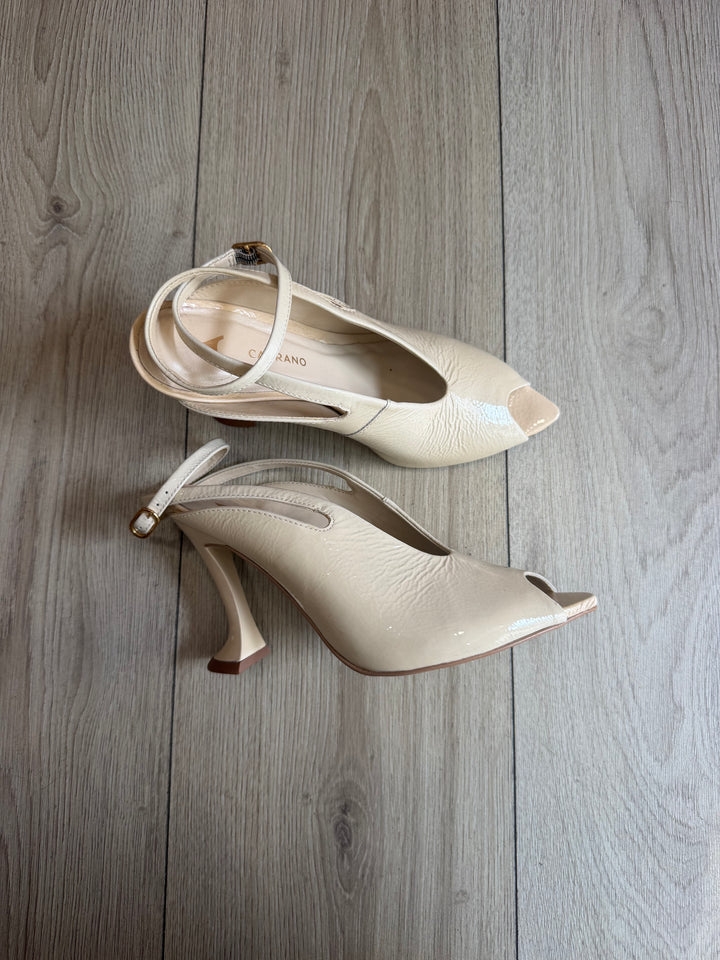 CARRANO - SLINGBACK IN PELLE PEEP-TOE