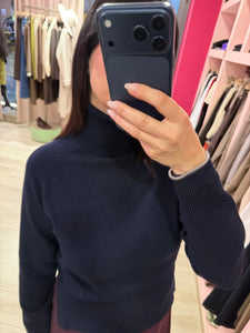 H2O - MAGLIONE MORBIDO IN VISCOSA BLU NAVY