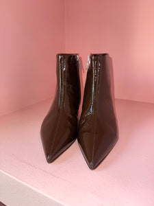 CARRANO - STIVALETTO VERNICE DARK BROWN