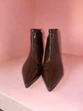 CARRANO - STIVALETTO VERNICE DARK BROWN