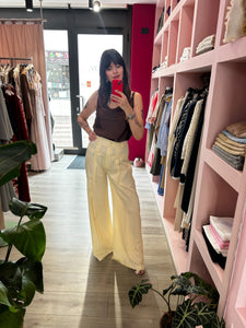 H2O - PANTALONE PALAZZO CON PENCES LUNGA