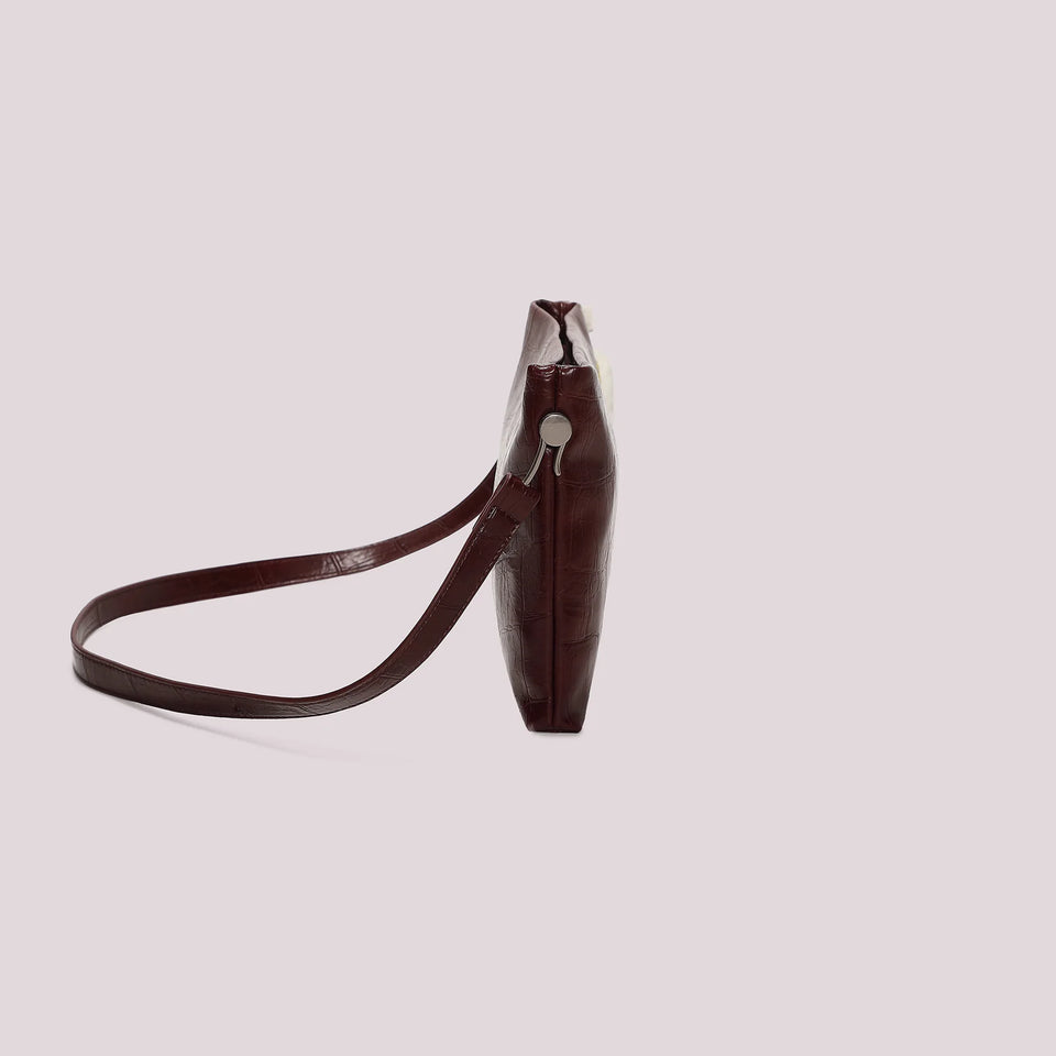 MIMÌ - BORSA BUSTA EFFETTO COCCO BURGUNDI