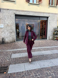 MOTEL - PANTALONE MOD. TOM VELLUTO BURGUNDY