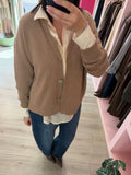 IMPERIAL - CARDIGAN CAMMELLO CON BOTTONI