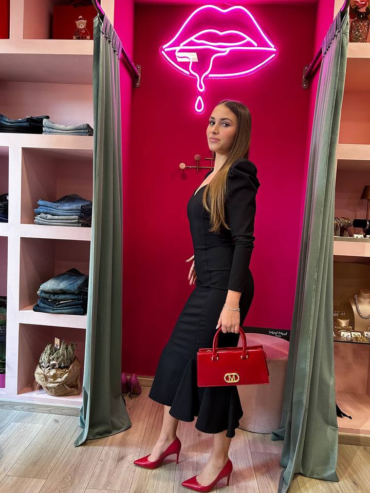 DRAMEÈ - ABITO MIDI A SIRENA NERO