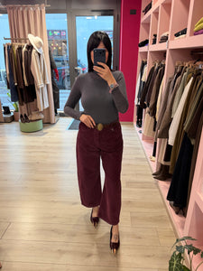 MOTEL - PANTALONE MOD. TOM VELLUTO BURGUNDY