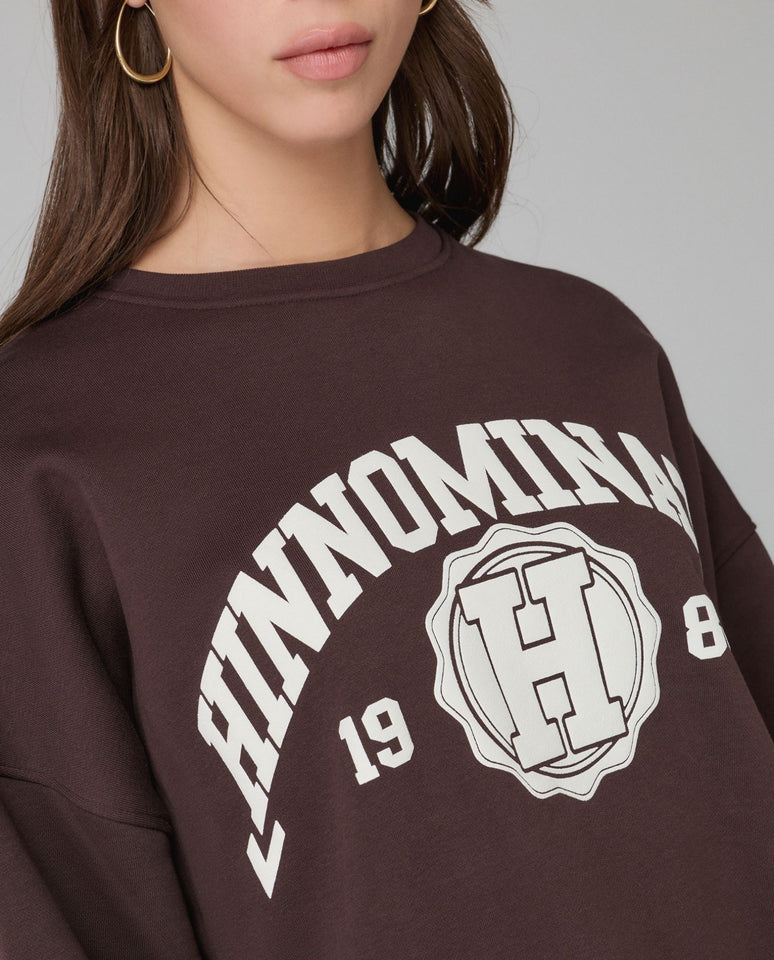 HINNOMINATE - FELPA COLLEGE CIOCCOLATO