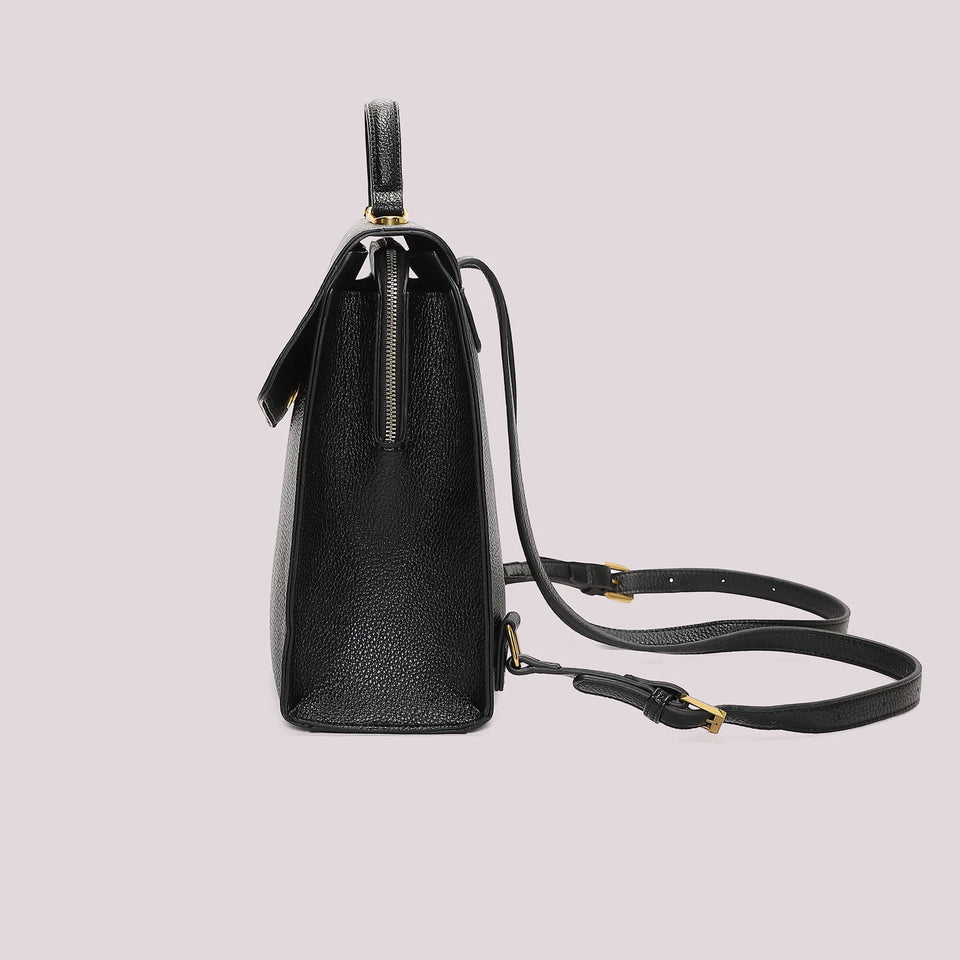 MIMÌ - ZAINO CON DETTAGLI SATINATI NERO