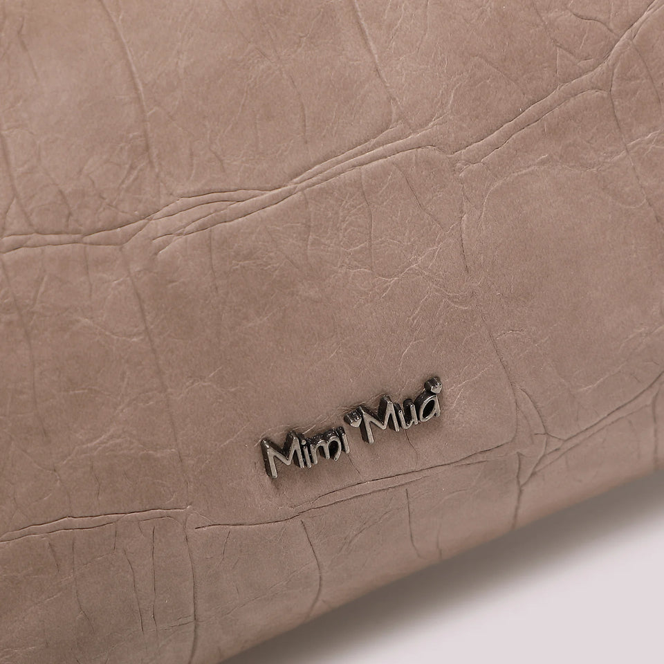 MIMÌ - BORSA A BUSTA EFFETTO COCCO TAUPE