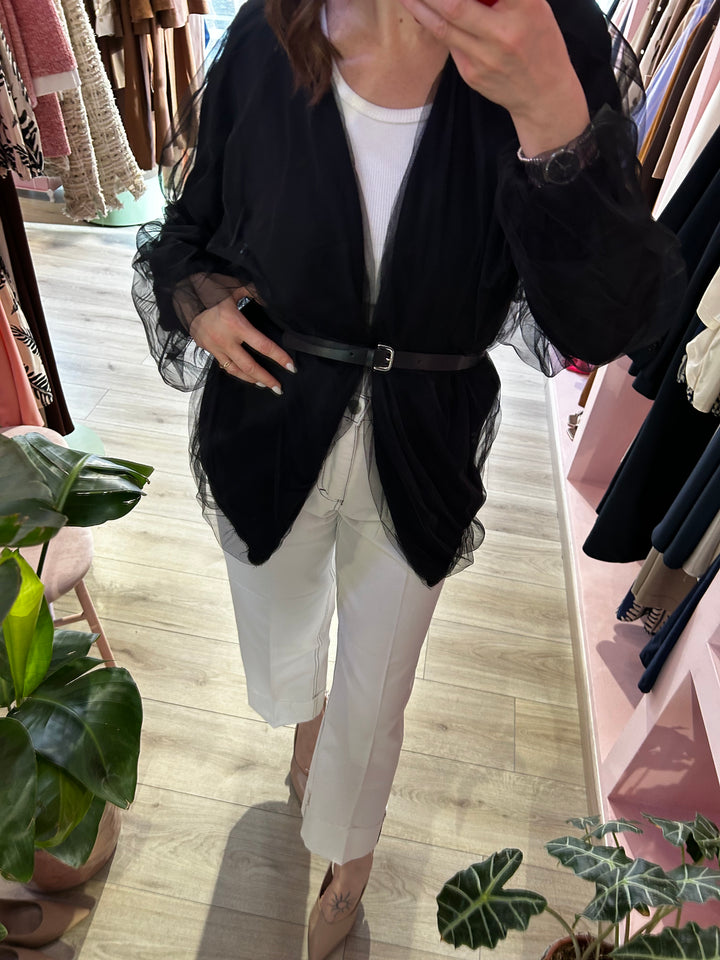 MIRONCÉ - JEANS IN COTONE CON CUCITURE A CONTRASTO