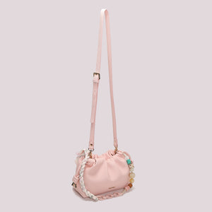 BORSA A TRACOLLA CON FOULARD ROSA - MIMI