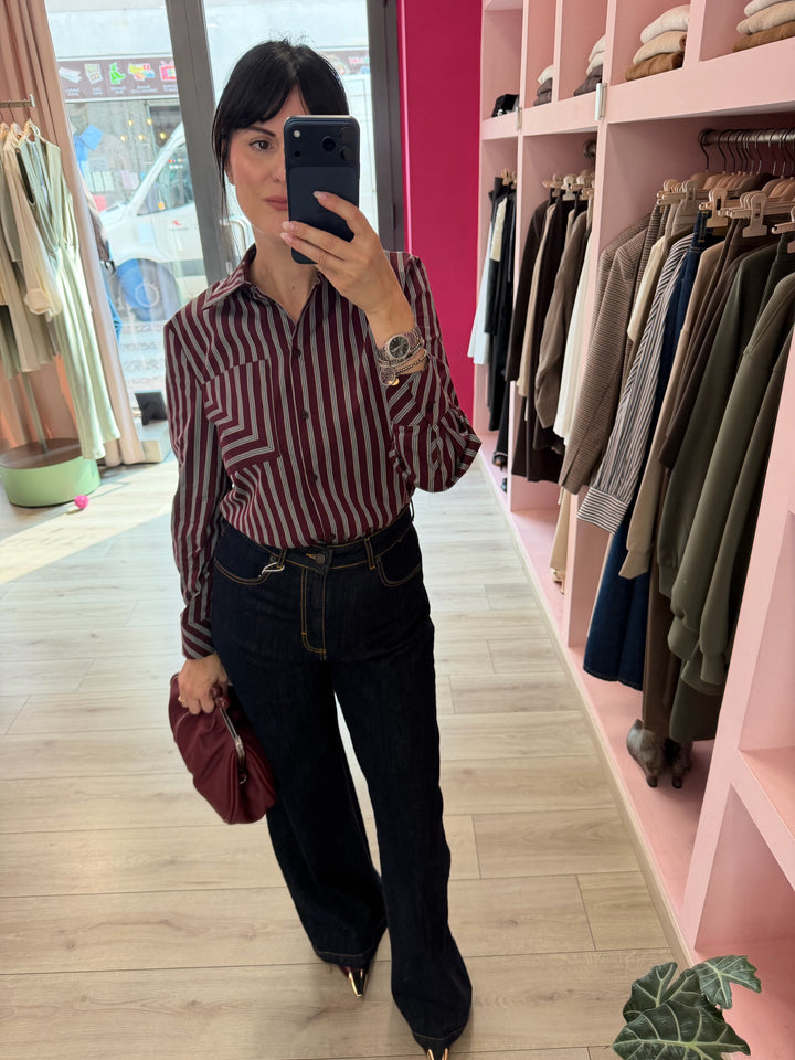 IMPERIAL - CAMICIA A RIGHE CON COLLO CLASSICO E TASCHINO