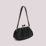 MIMÌ - BORSA CLUTCH MORBIDA CON CHIUSURA A SFERE NERA