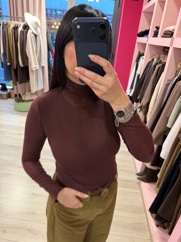 MOTEL - SOTTOGIACCA MISTO CASHMERE BURGUNDY