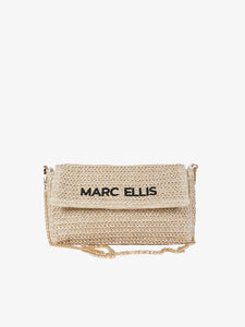 BORSA IN RAFIA BUBY ANTIGUA BEIGE - MARC ELLIS