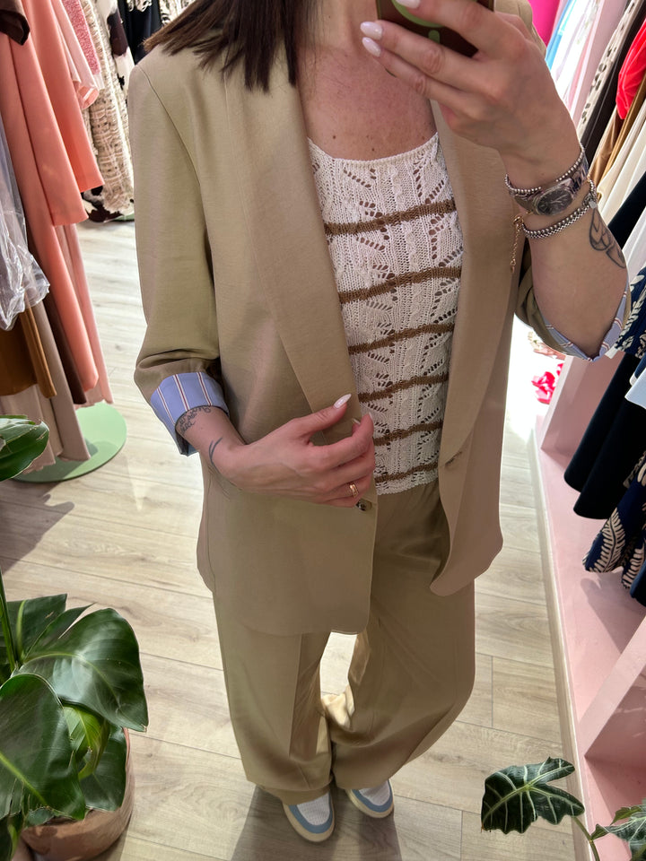PANTALONE A PALAZZO CAMMELLO