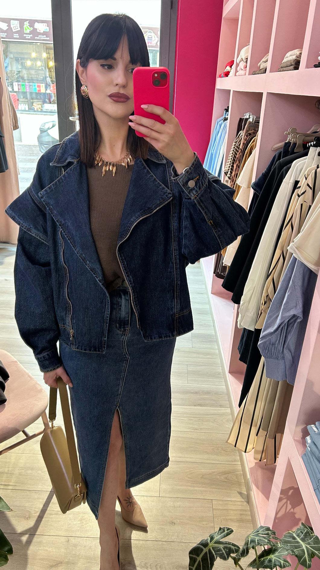 GONNA LONGUETTE IN DENIM
